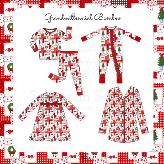 RTS Christmas Patchwork Bamboo