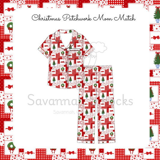 RTS Christmas Patchwork Mom Match