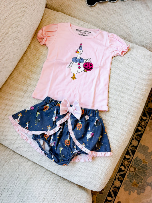 RTS Silly Goose Skirted Diaper Set