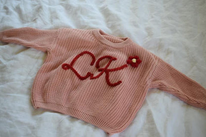 PO39: SINGLE LINE Hand Embroidered Name Sweaters (November TAT)