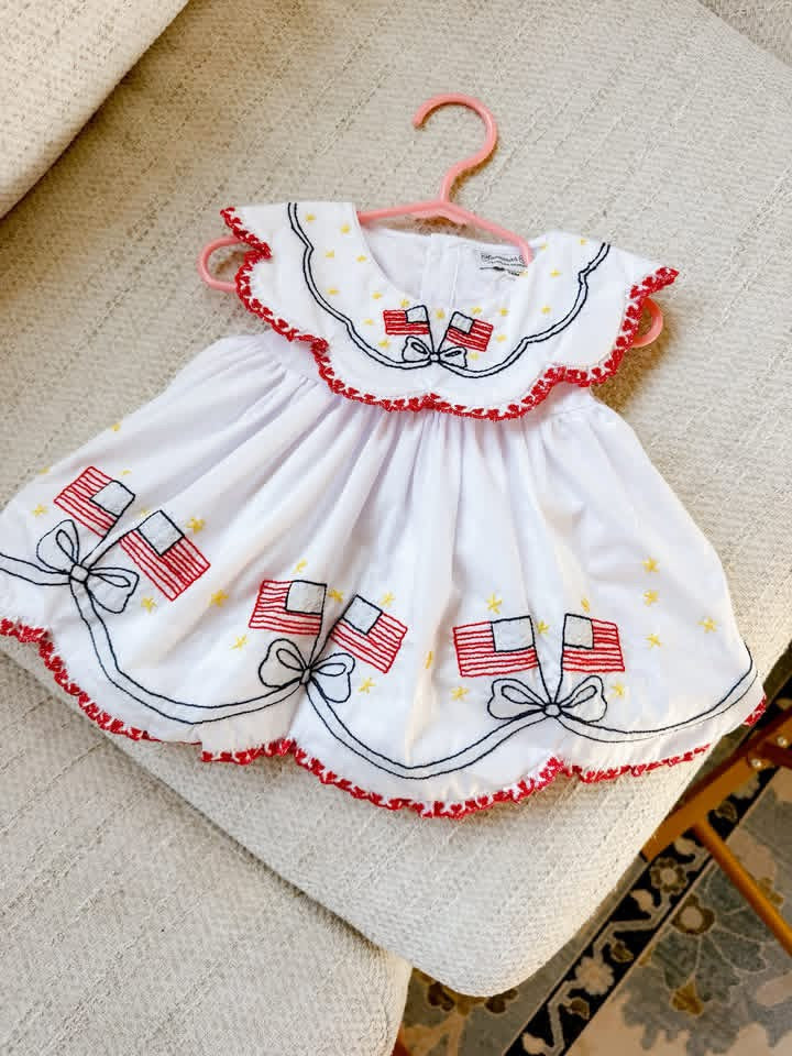RTS Flag Shadow Embroidery Diaper Set