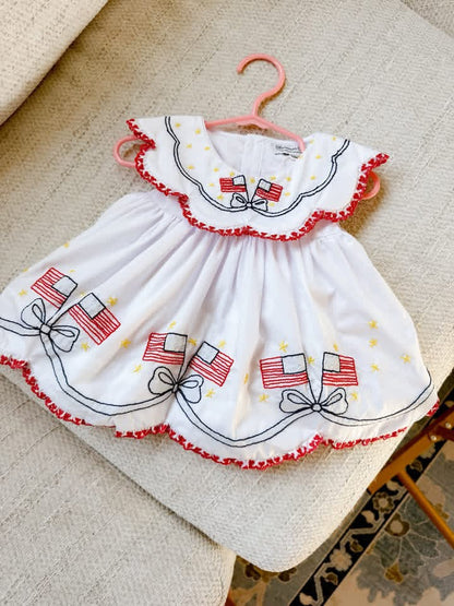 RTS Flag Shadow Embroidery Diaper Set