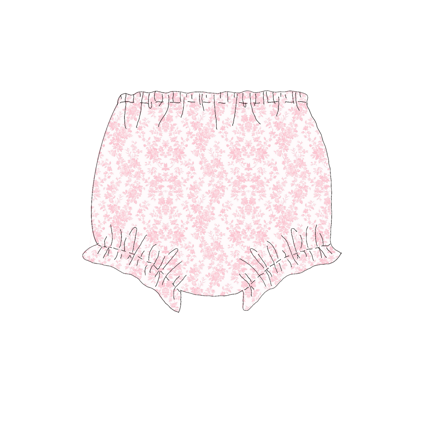 RTS DIAPER COVER ONLY Pink Toile