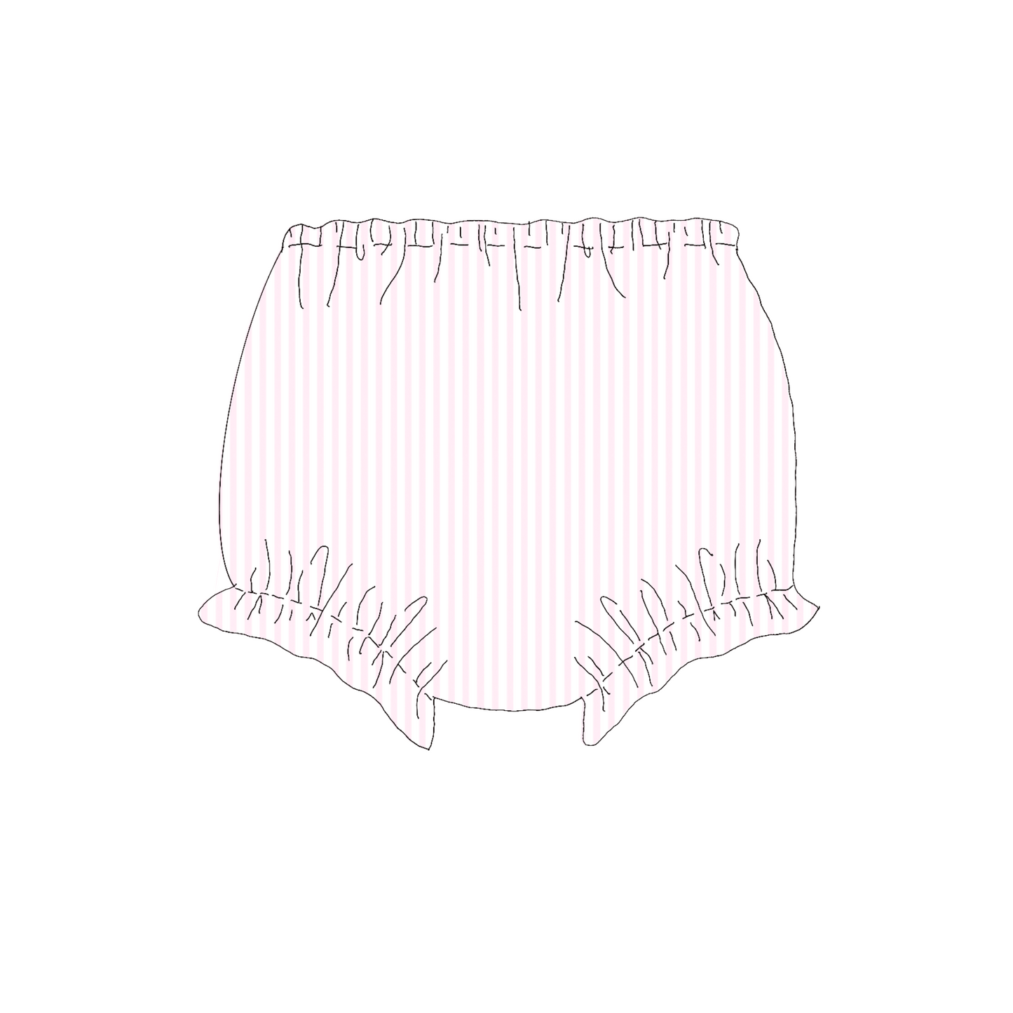 RTS DIAPER COVER ONLY Pink Stripe
