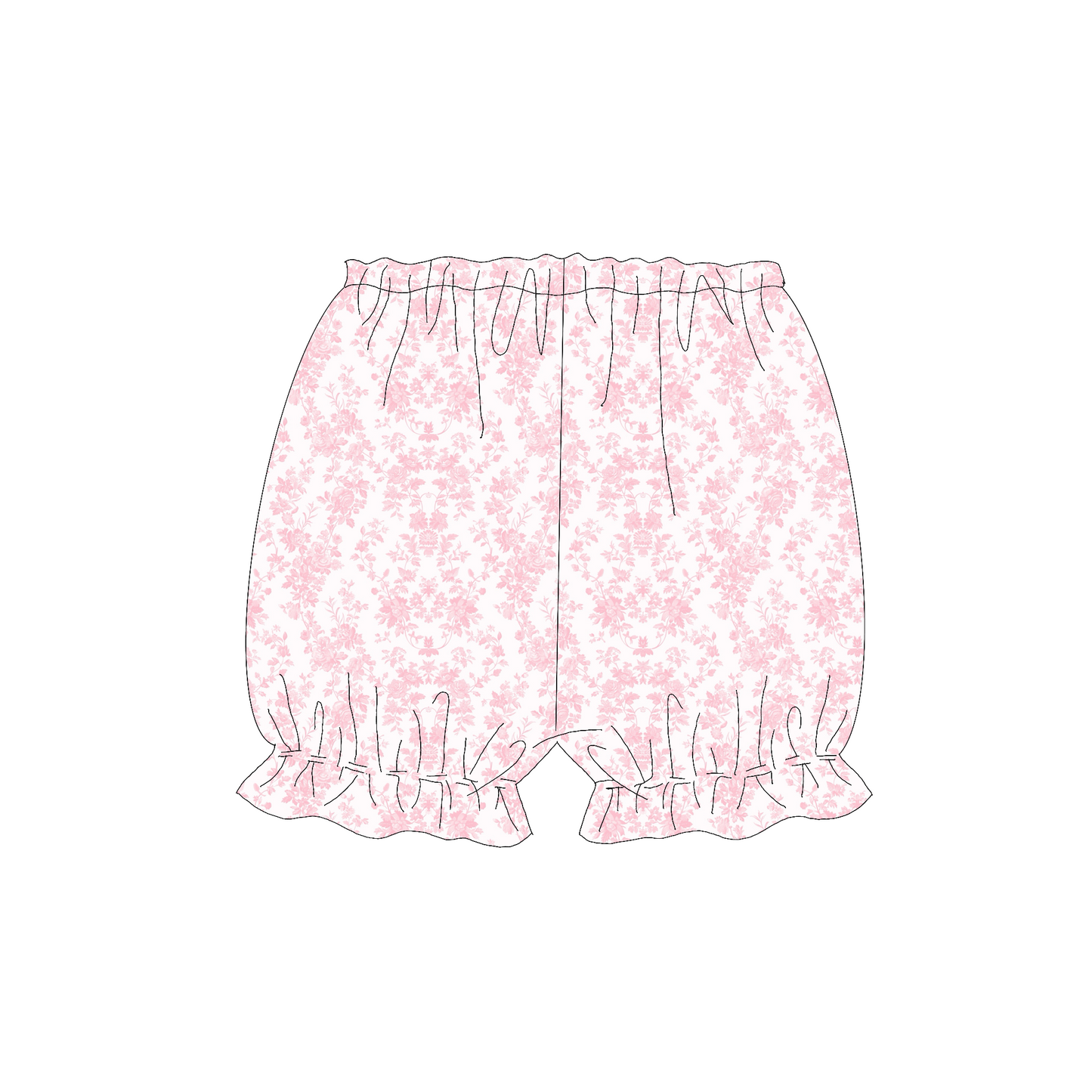 RTS BLOOMER ONLY Pink Toile