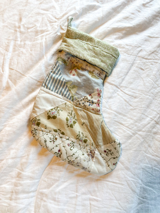 Handmade Upcycled Cottagecore Stocking