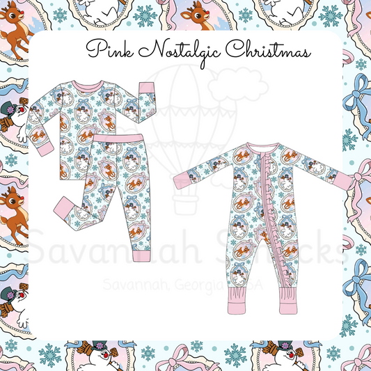 RTS Pink Nostalgic Christmas Bamboo