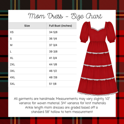 PO37: Red Velvet Mom Dress (October TAT)